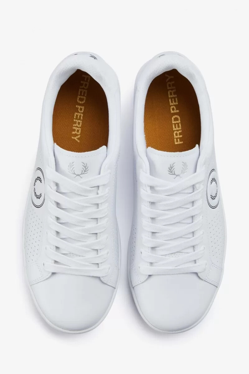 fred perry b721 mens tennis shoes white black