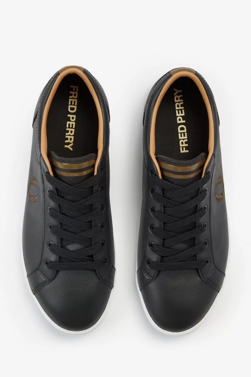 fred perry baseline mens tennis shoes black