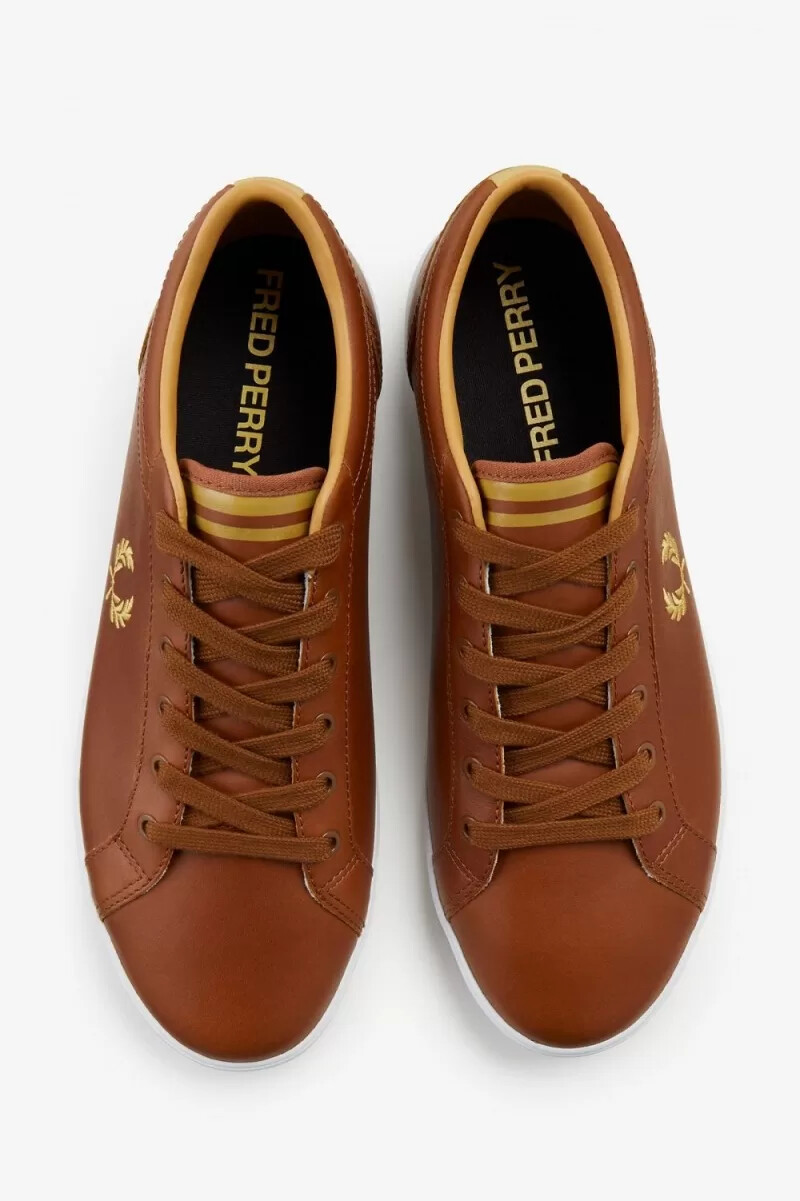 fred perry baseline mens tennis shoes tan