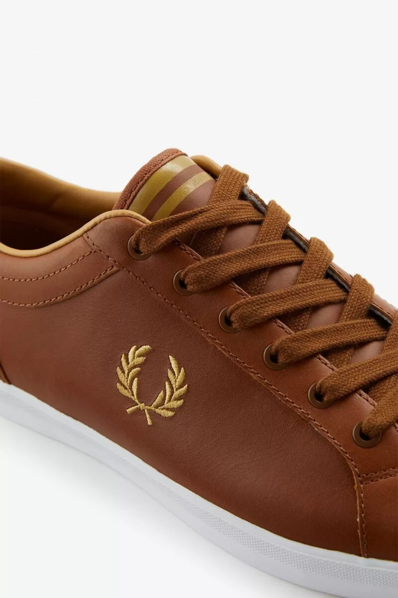 fred perry baseline mens tennis shoes tan