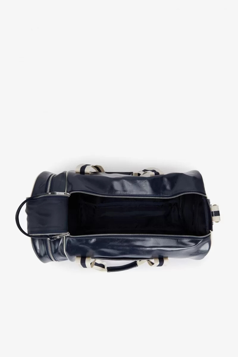 fred perry classic barrel womens bags navy beige