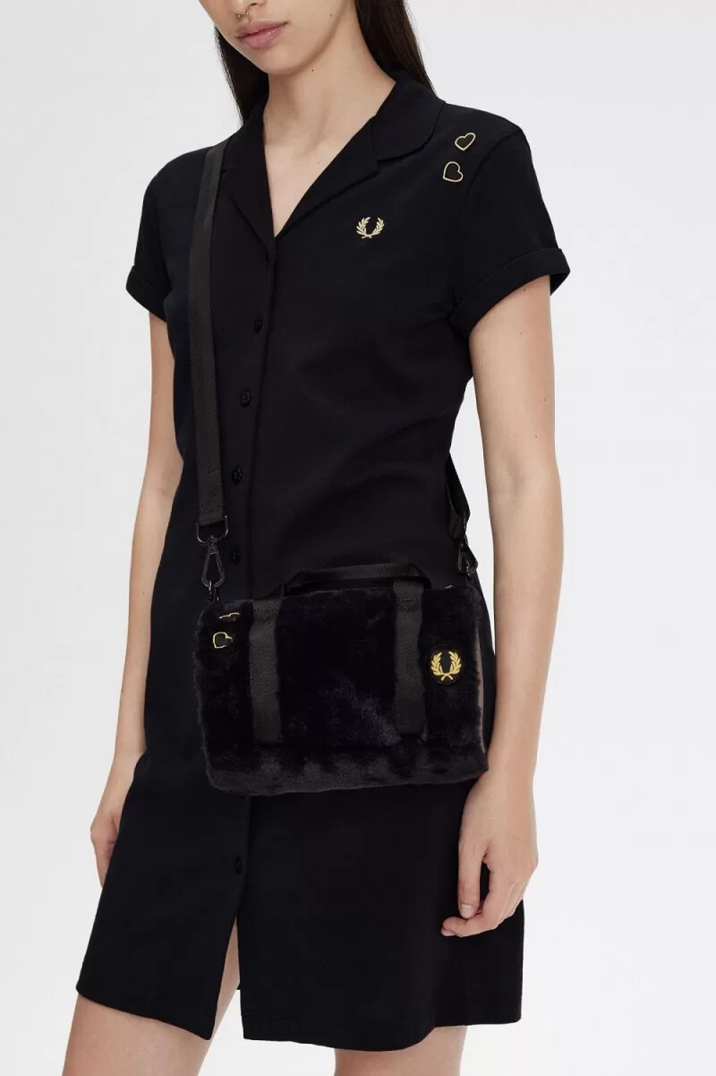 fred perry mini barrel womens bags black