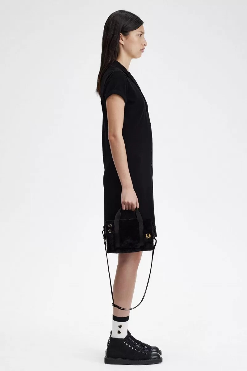 fred perry mini barrel womens bags black