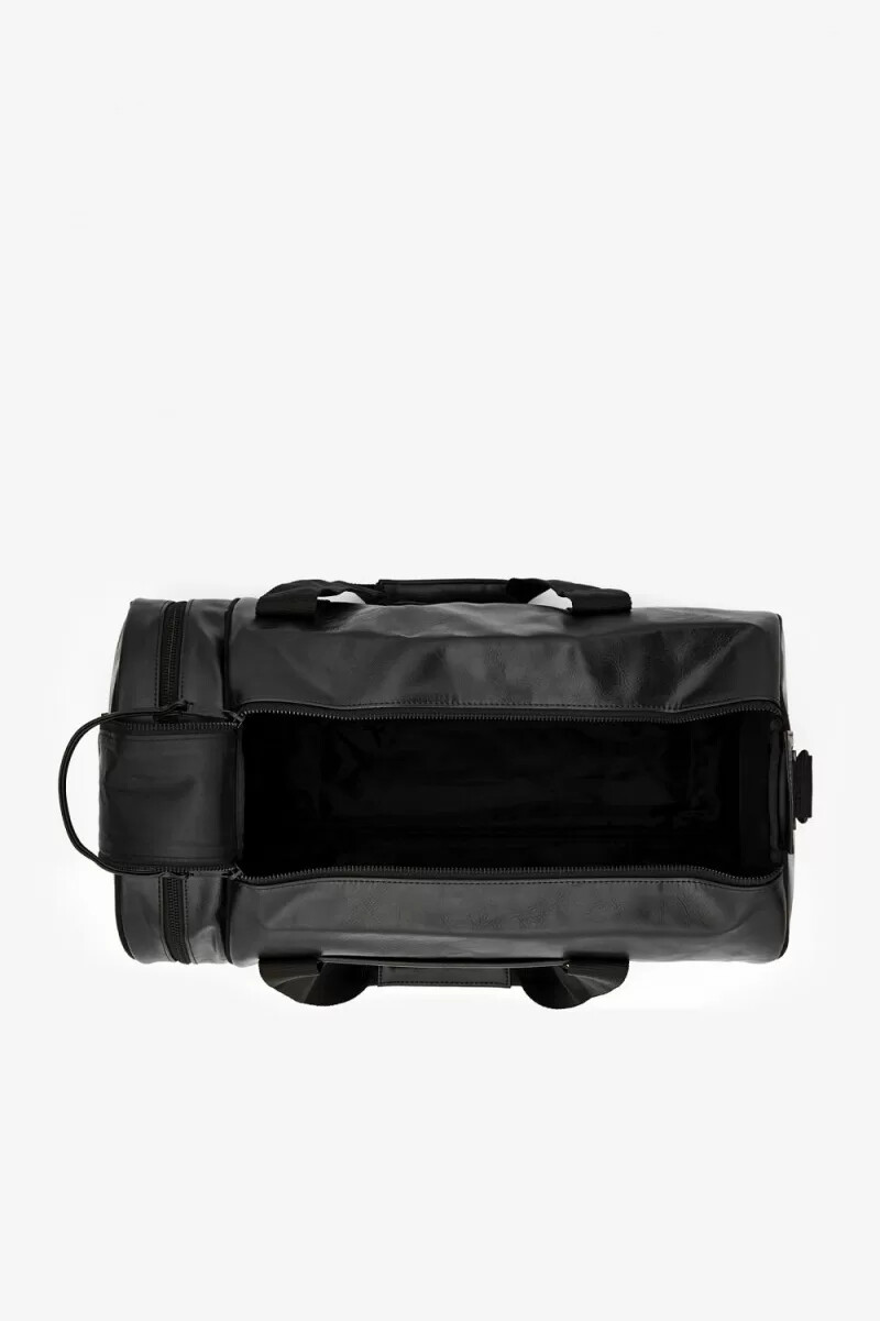 fred perry tonal pu barrel womens bags black