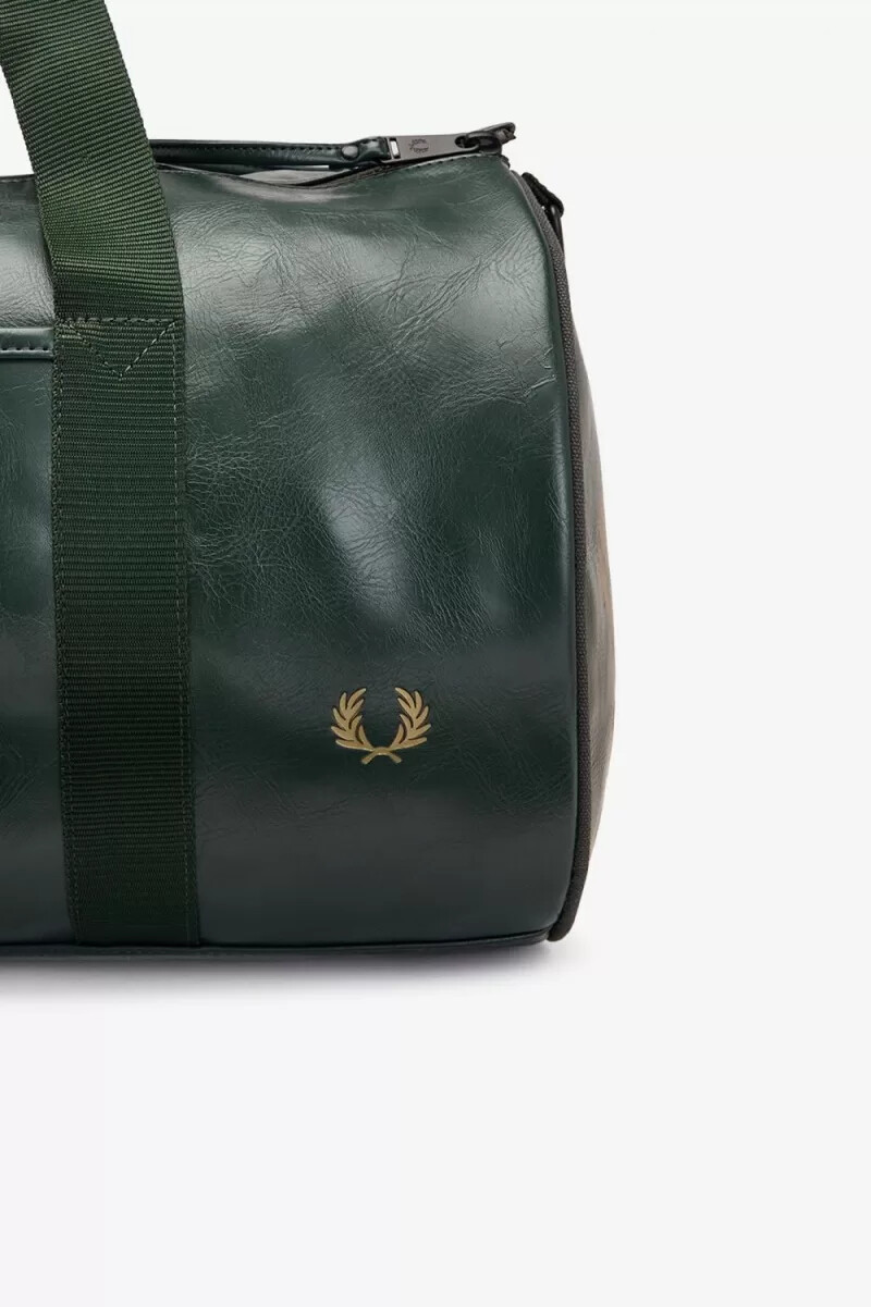 fred perry tonal barrel womens bags dark green