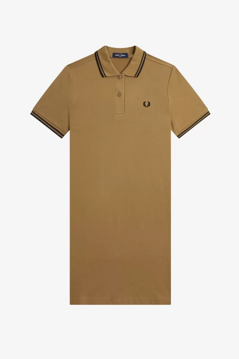 fred perry twin tipped shirt womens dress brown