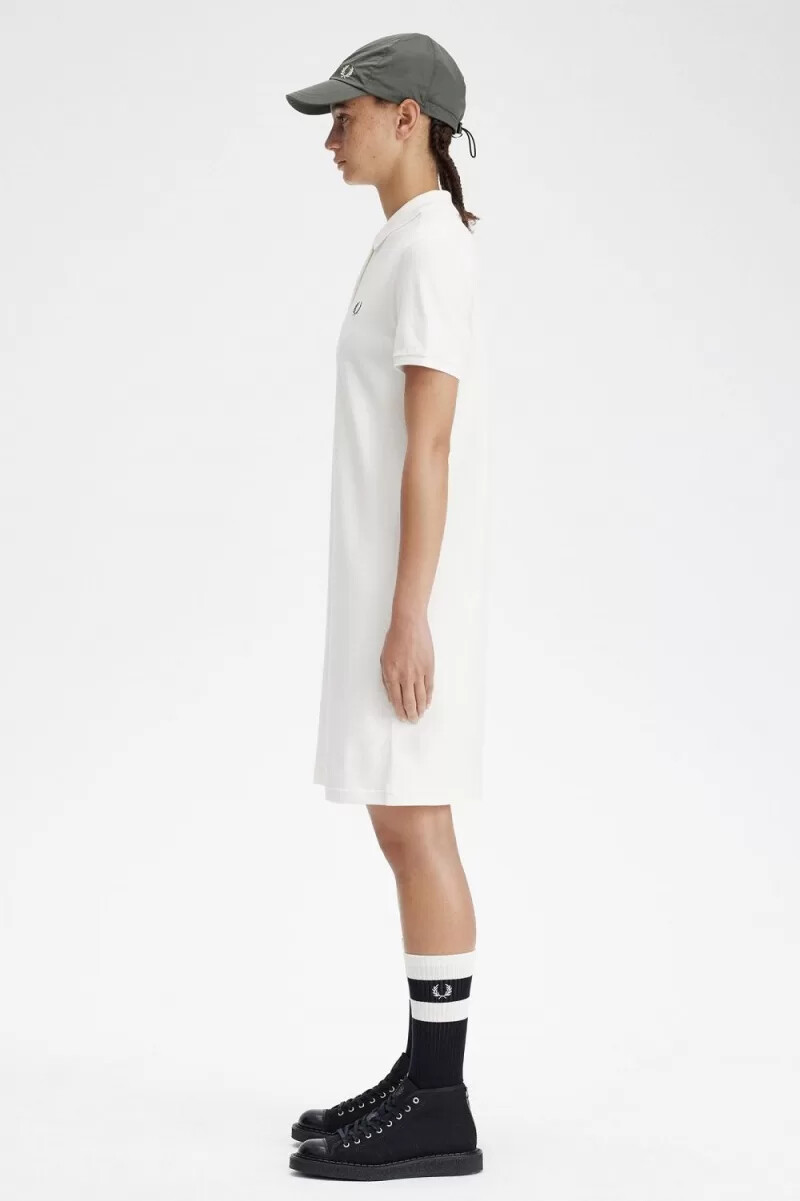 fred perry shirt womens dress snow white