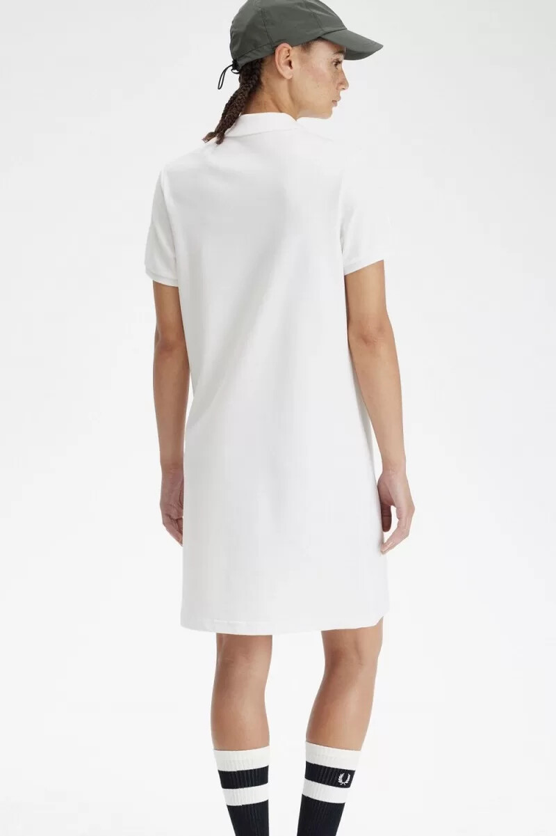 fred perry shirt womens dress snow white
