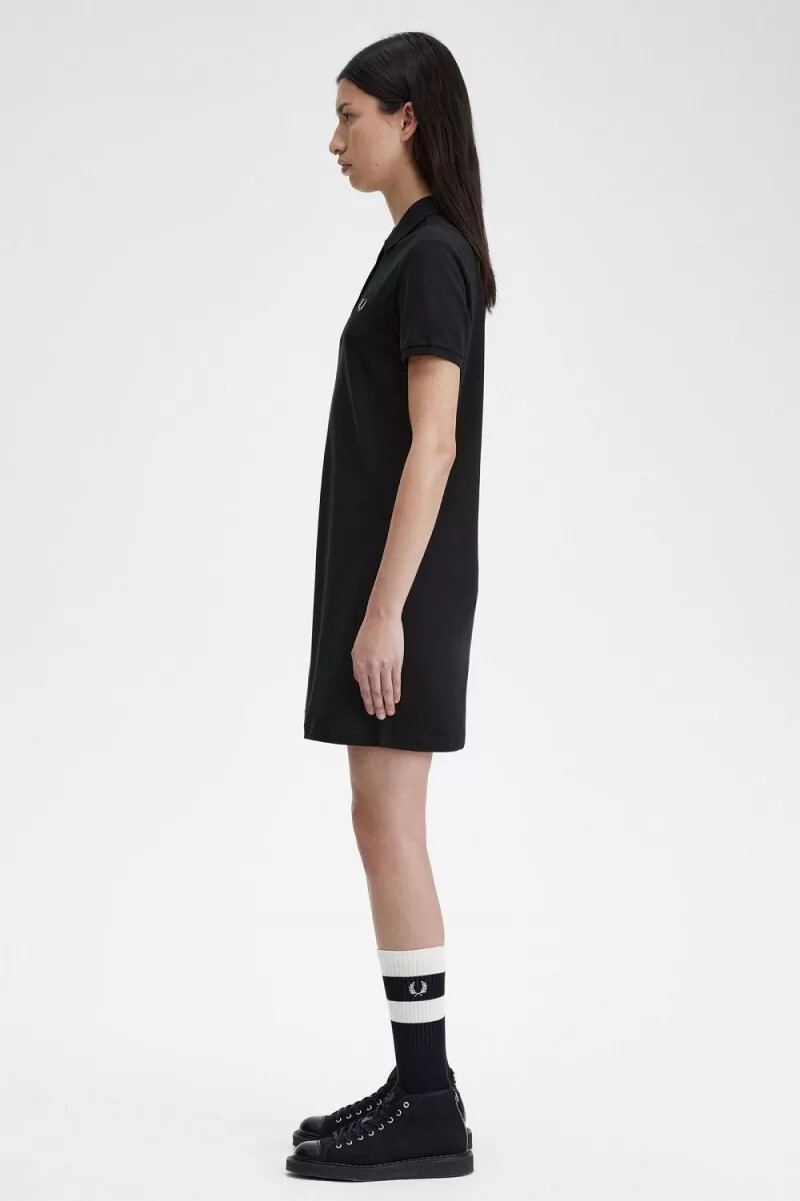 fred perry shirt womens dress black