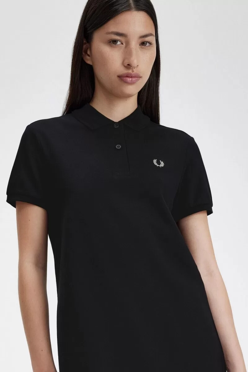 fred perry shirt womens dress black