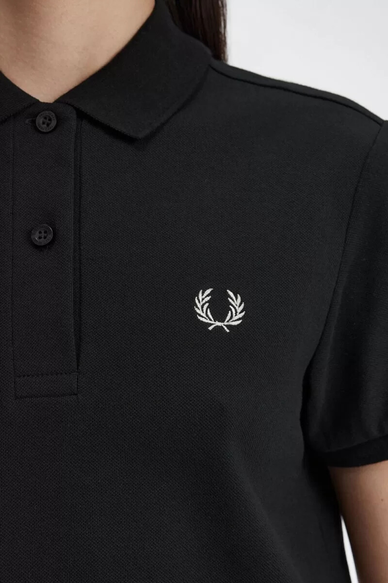 fred perry shirt womens dress black