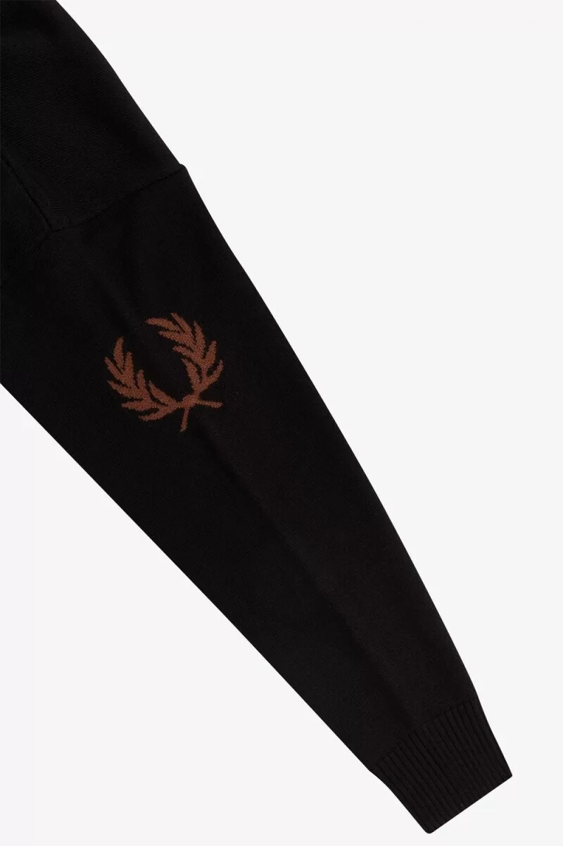 fred perry laurel wreath knitted womens dress black