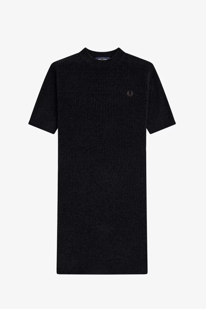 fred perry chenille rib womens dress black