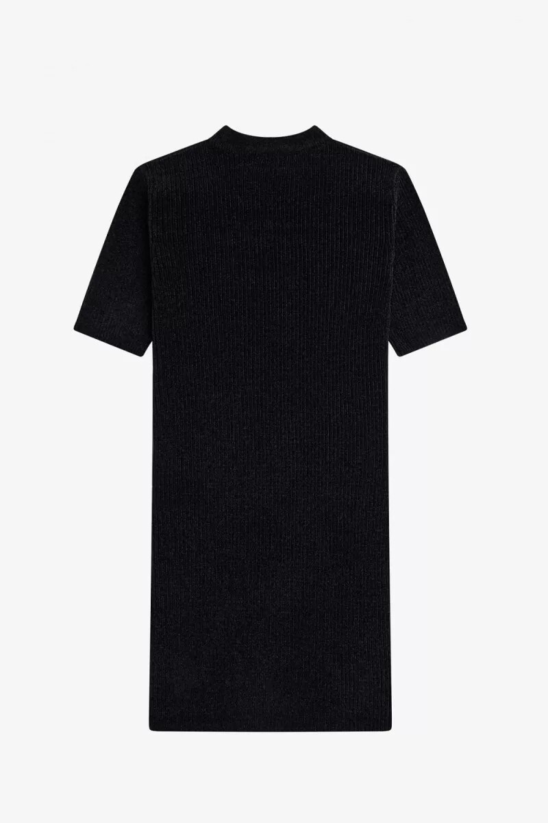 fred perry chenille rib womens dress black