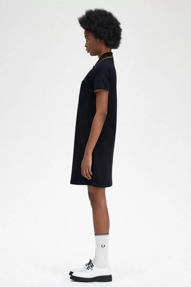 fred perry twin tipped shirt womens dress navy