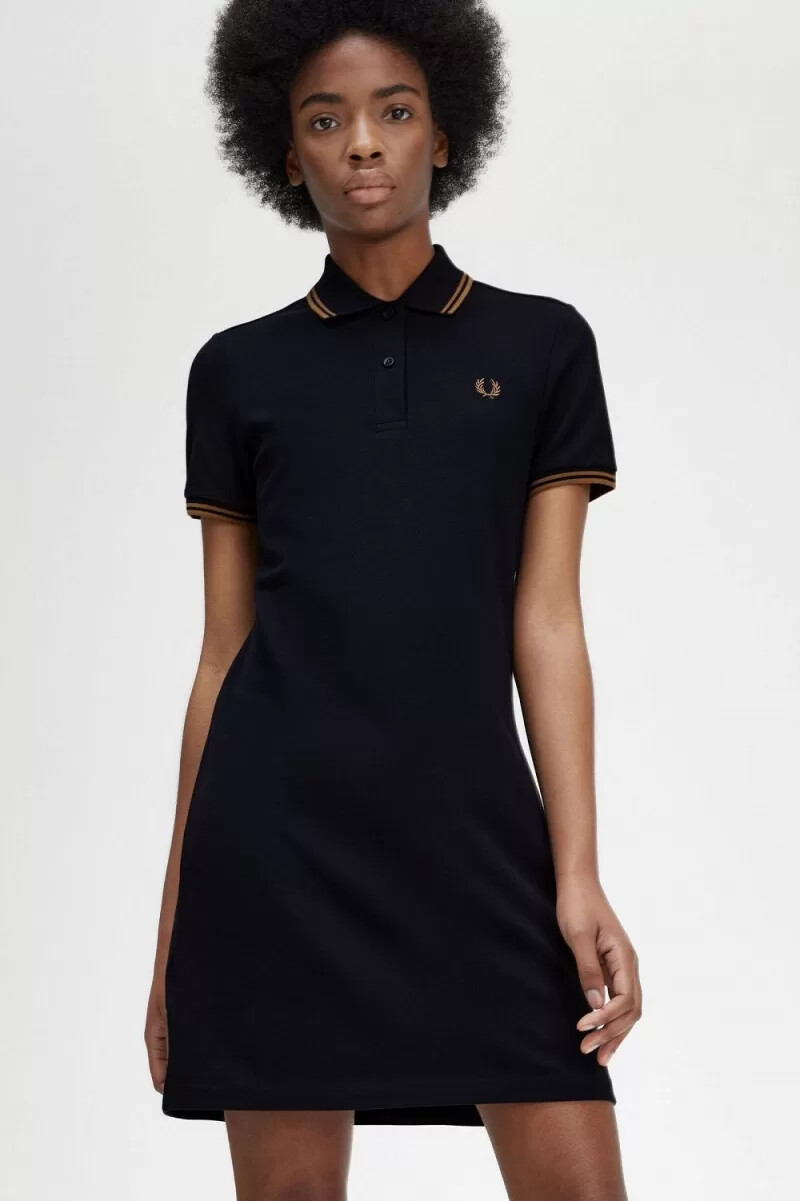 fred perry twin tipped shirt womens dress navy
