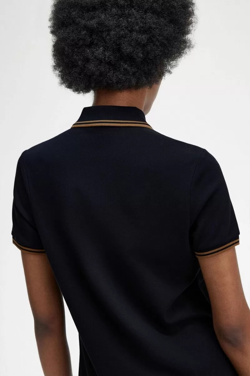 fred perry twin tipped shirt womens dress navy