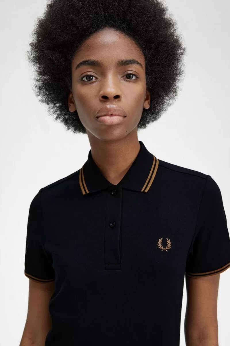 fred perry twin tipped shirt womens dress navy