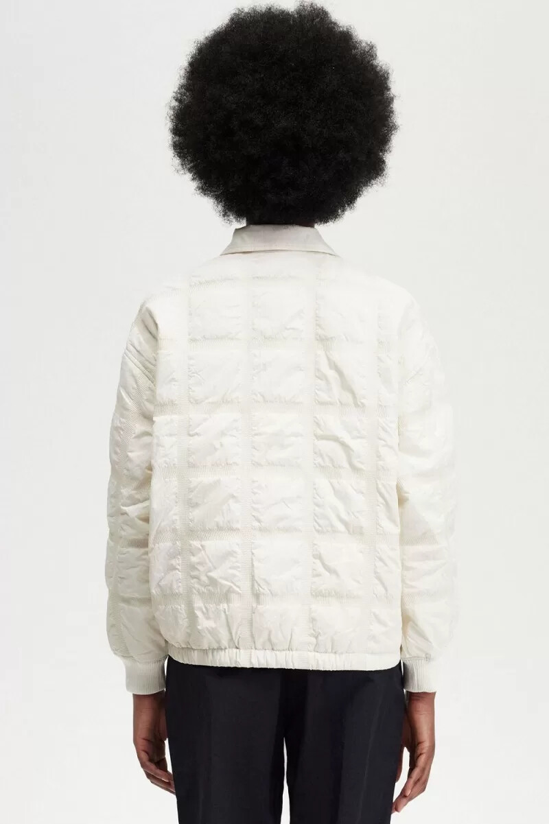 fred perry quilted womens jackets beige