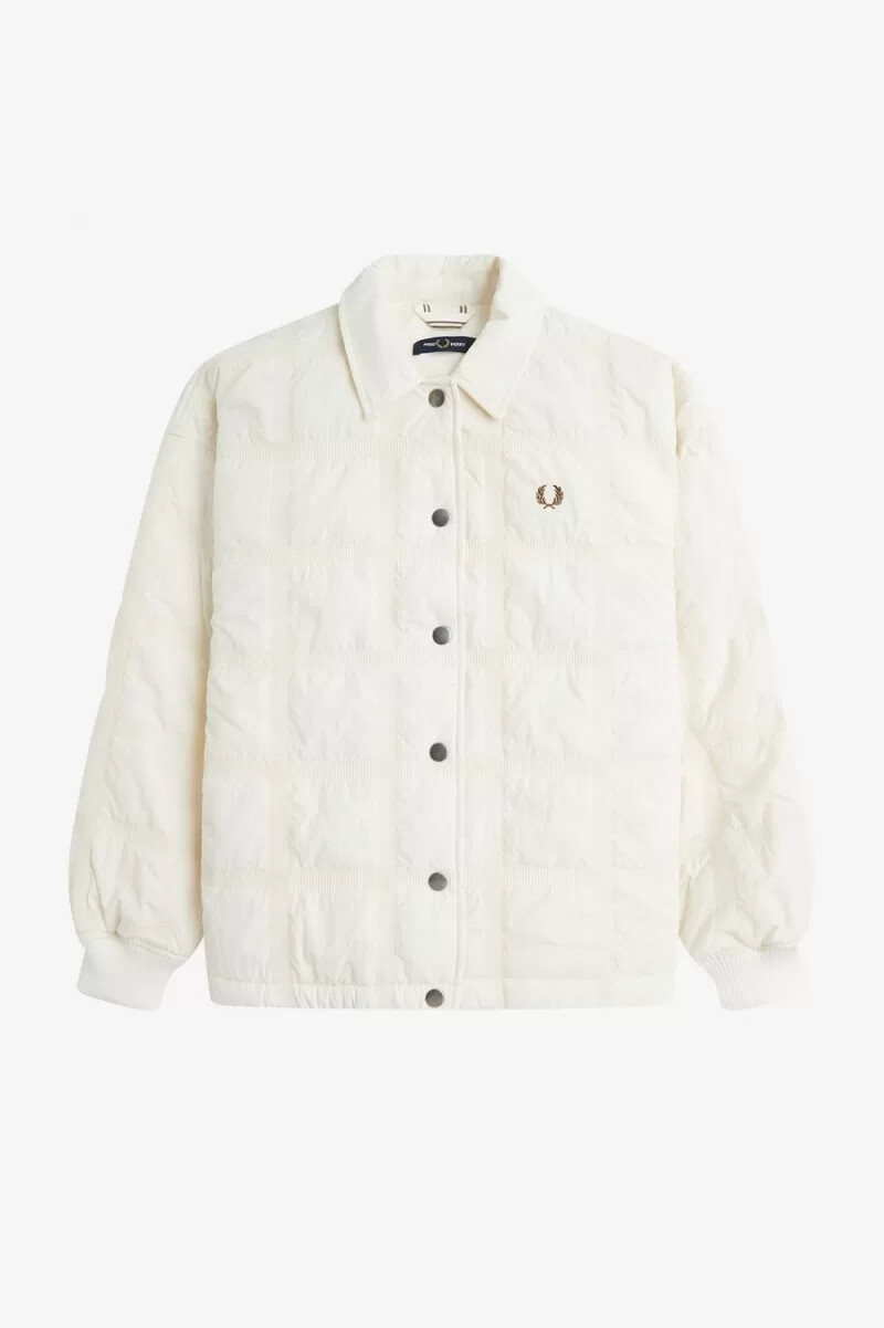 fred perry quilted womens jackets beige