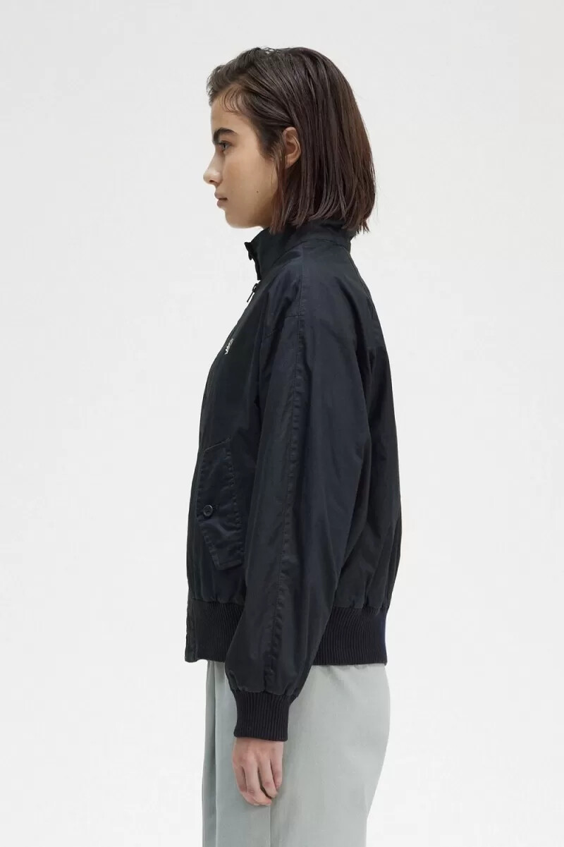 fred perry batwing zip-through womens jackets navy