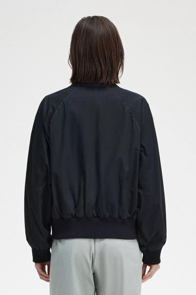 fred perry batwing zip-through womens jackets navy