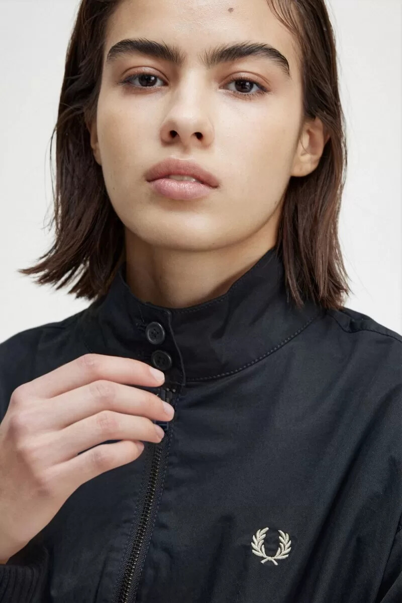 fred perry batwing zip-through womens jackets navy
