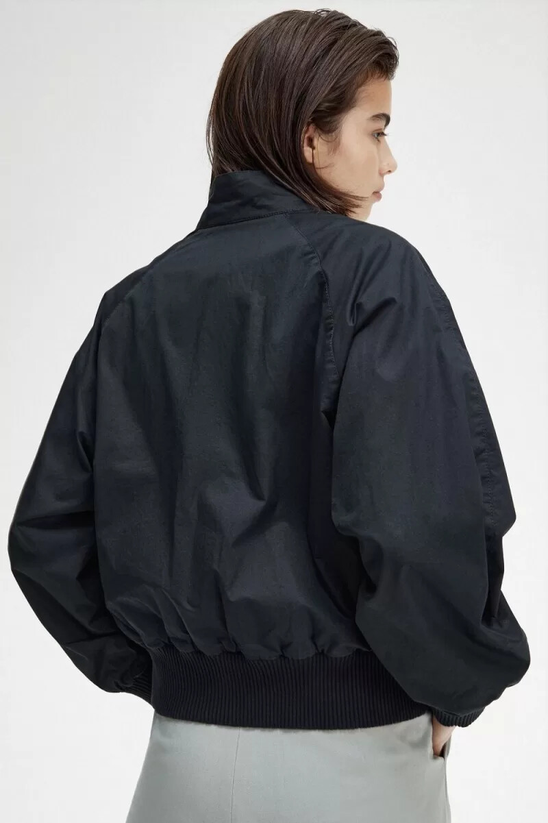 fred perry batwing zip-through womens jackets navy