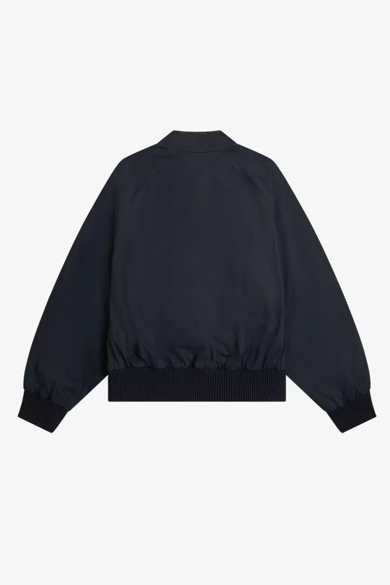 fred perry batwing zip-through womens jackets navy