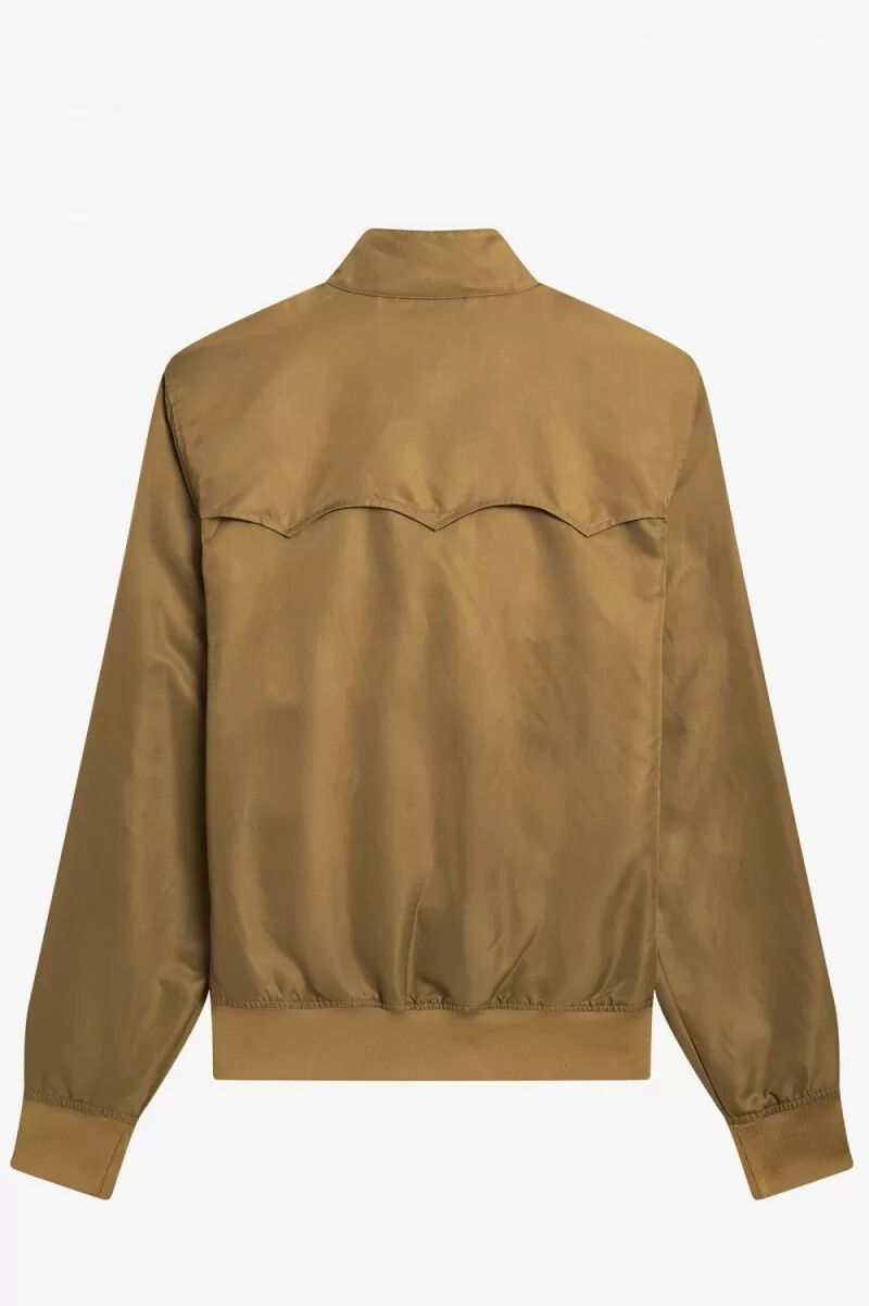 fred perry printed lining zip-through womens jackets green