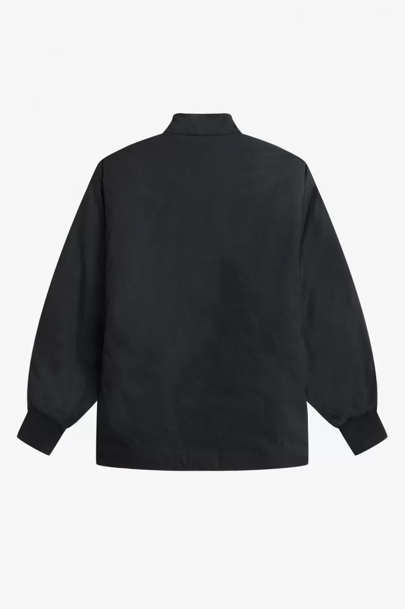 fred perry padded zip-through womens jackets black