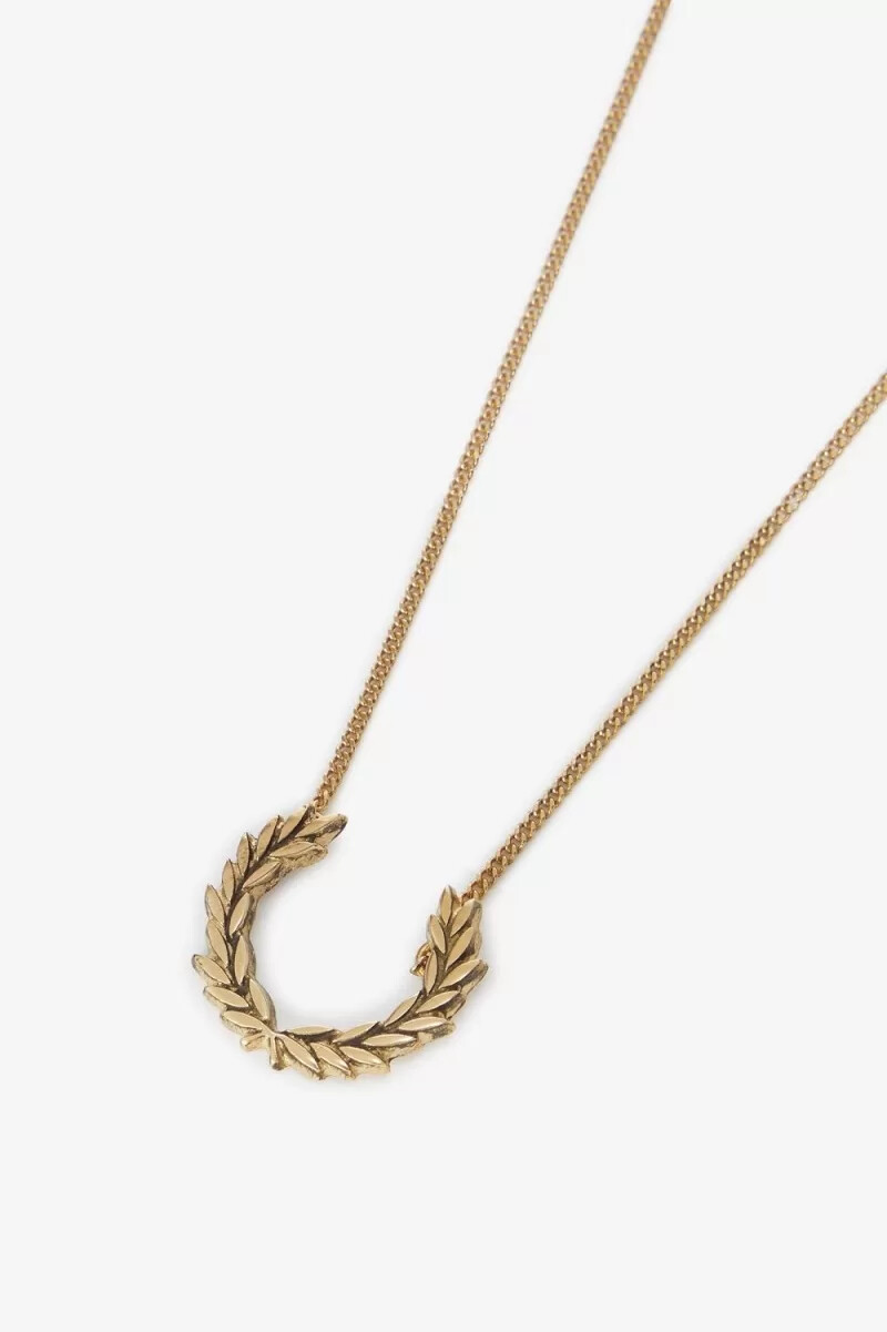 fred perry laurel wreath necklace womens jewellery gold