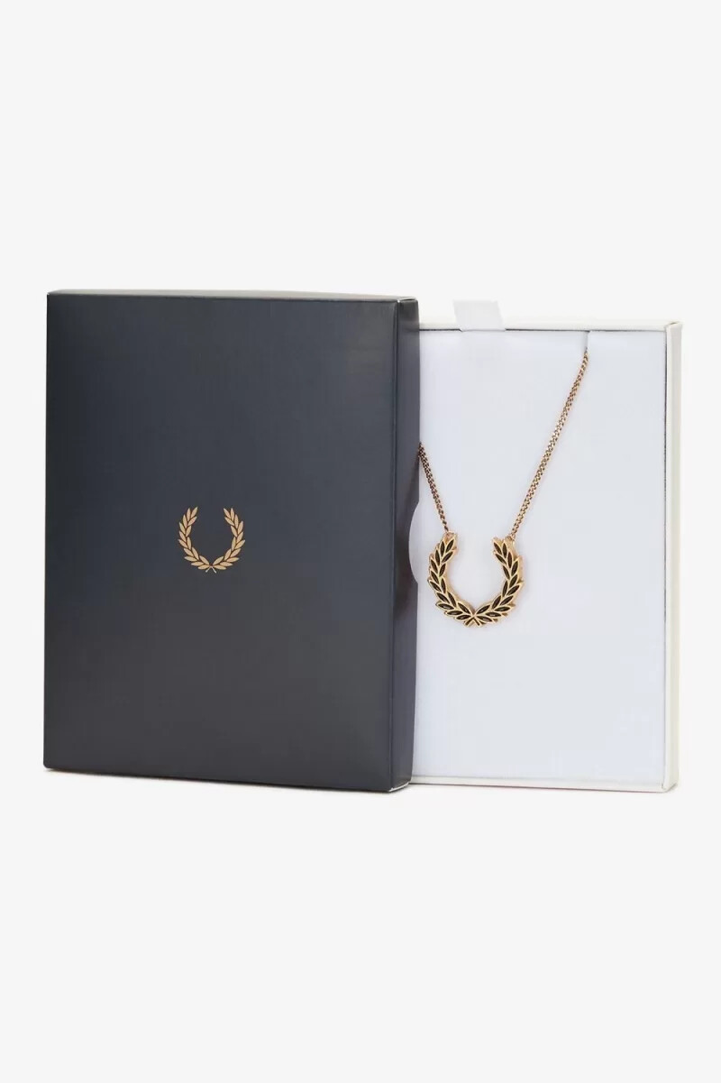 fred perry laurel wreath necklace womens jewellery gold