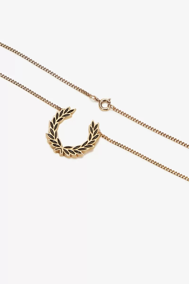 fred perry laurel wreath necklace womens jewellery gold
