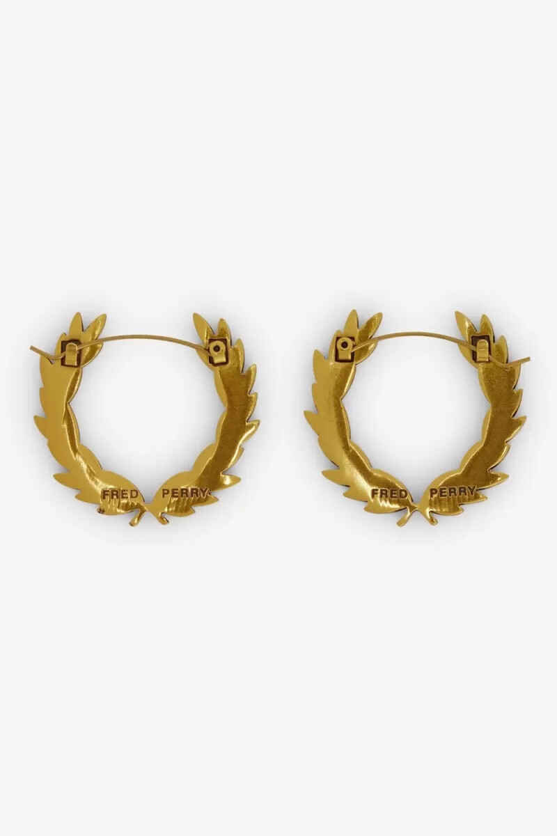 fred perry laurel wreath earrings womens jewellery gold