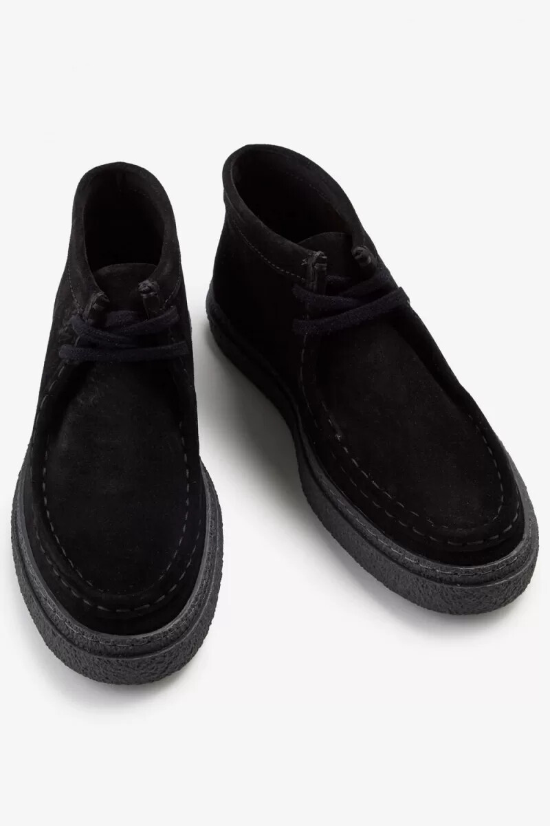 fred perry dawson mid womens loafers black