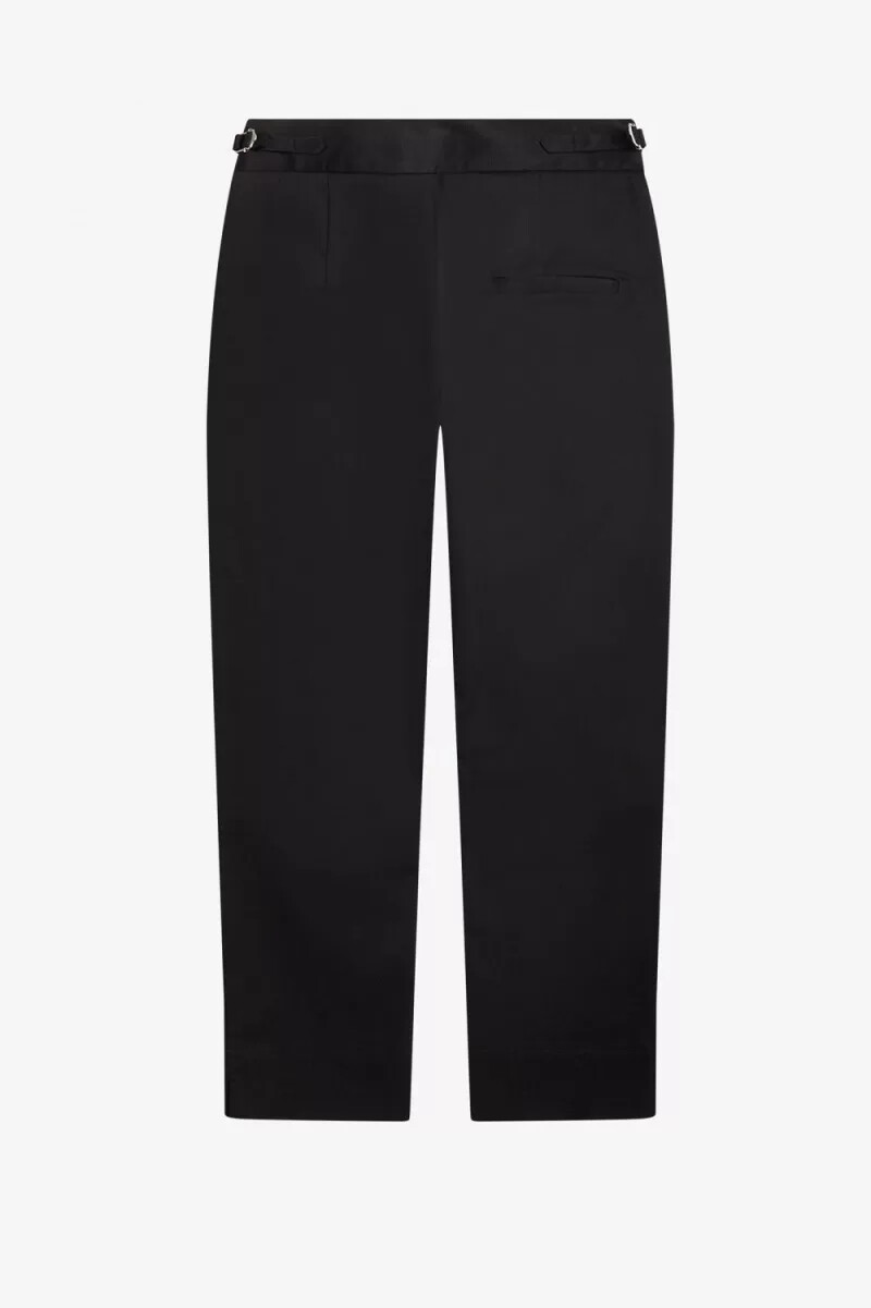 fred perry high waist womens pants black