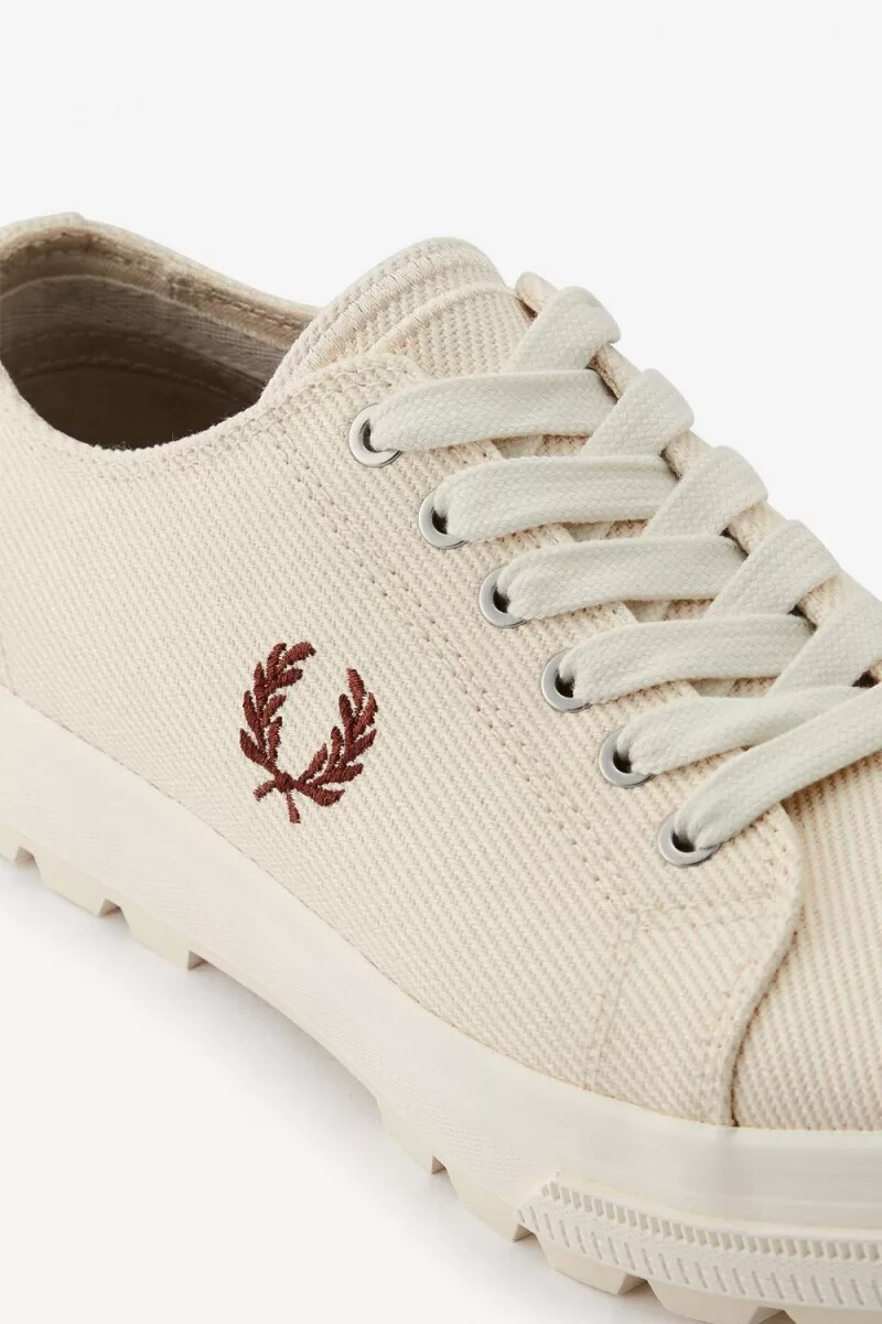 fred perry newstead womens plimsolls beige whisky brown