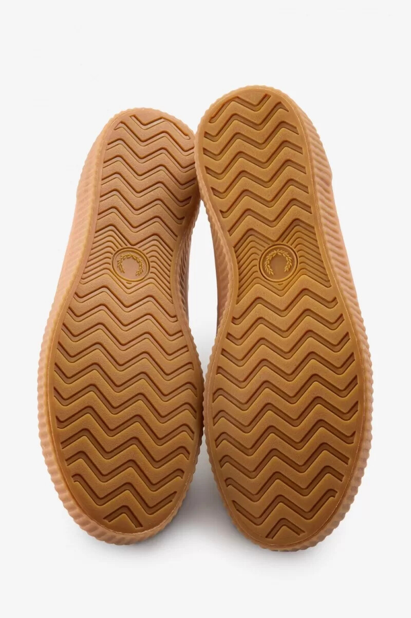 fred perry low hughes womens plimsolls beige light beige