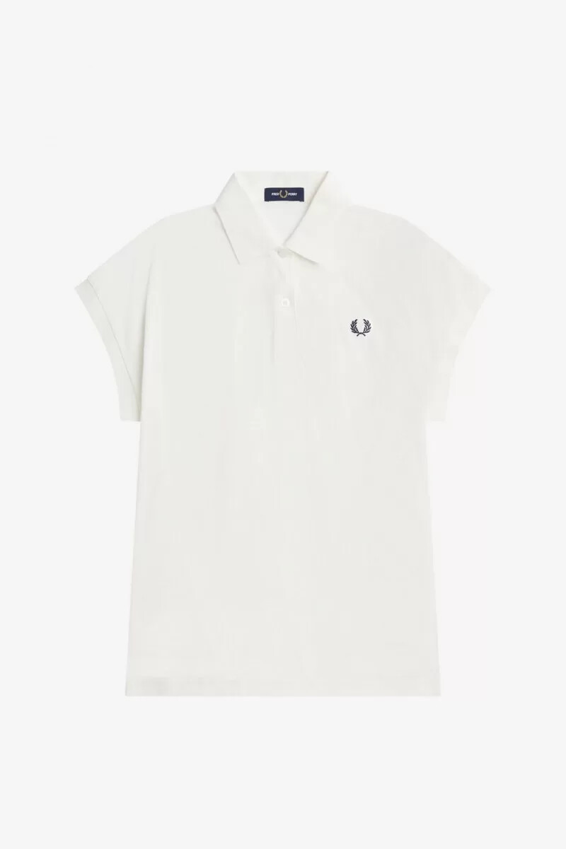 fred perry a-line piqué womens polo shirt snow white