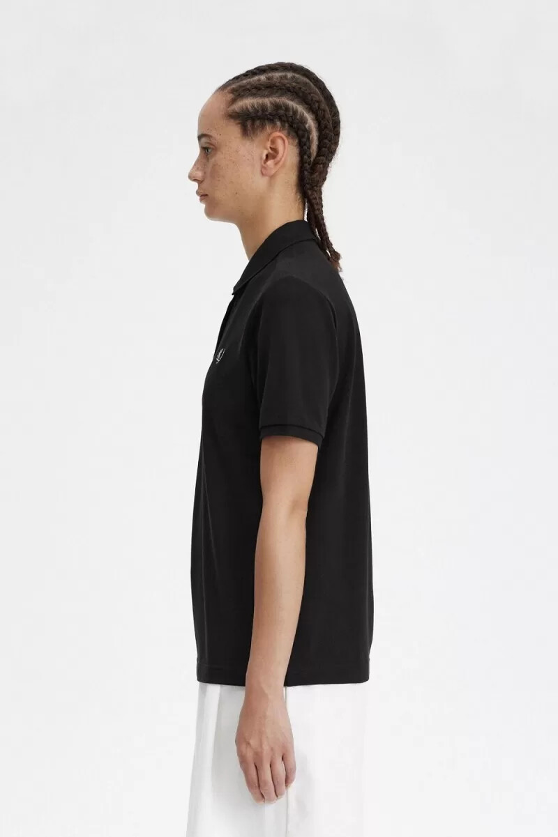 fred perry g6000 womens shirt black warm grey