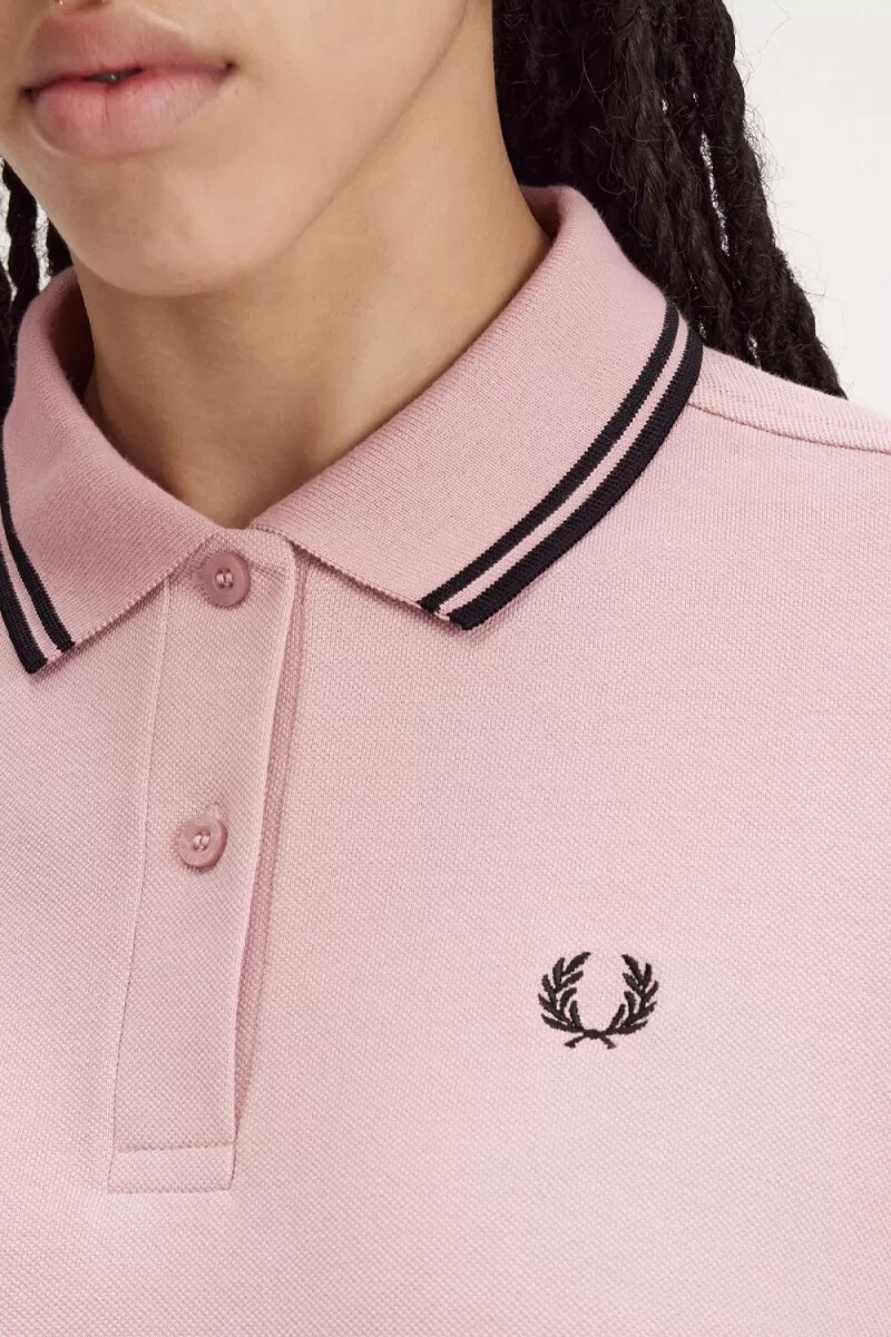 fred perry g3636 womens shirt dusty rose pink black
