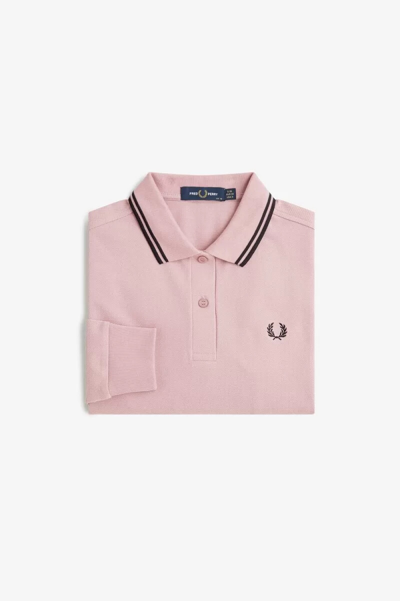 fred perry g3636 womens shirt dusty rose pink black