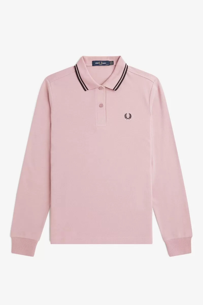 fred perry g3636 womens shirt dusty rose pink black