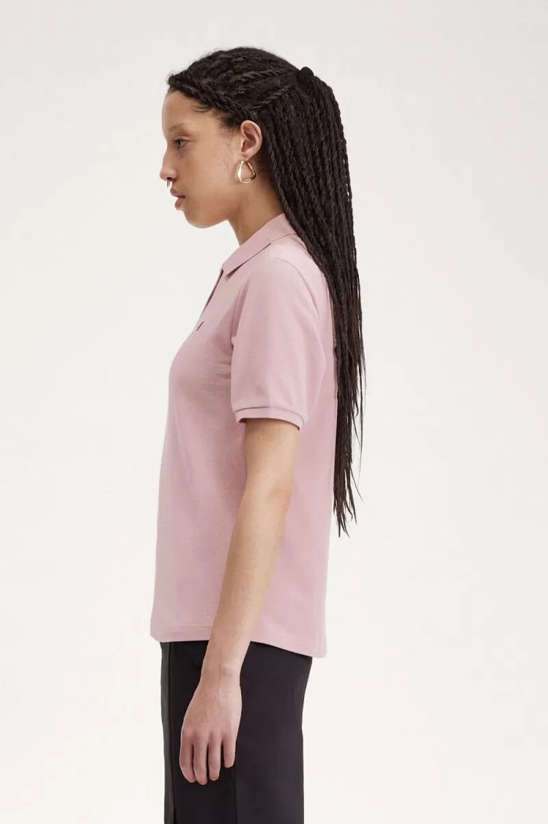 fred perry g6000 womens shirt dusty rose pink french navy