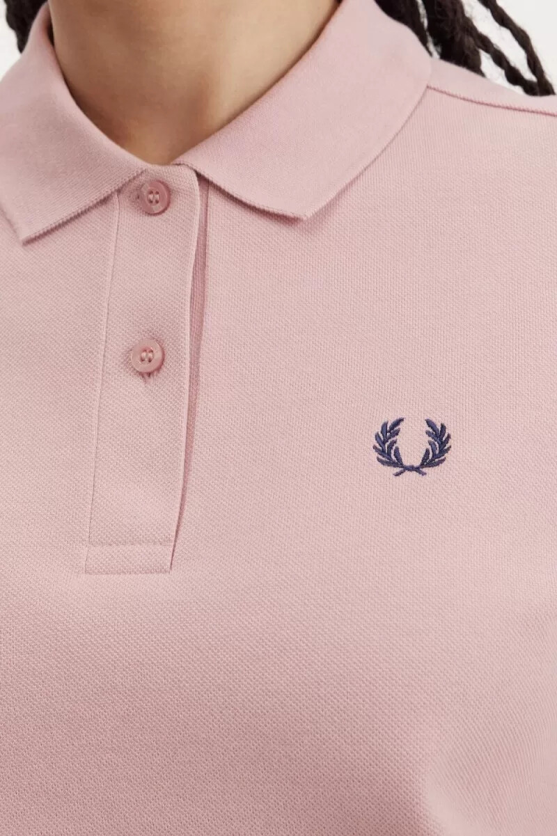 fred perry g6000 womens shirt dusty rose pink french navy