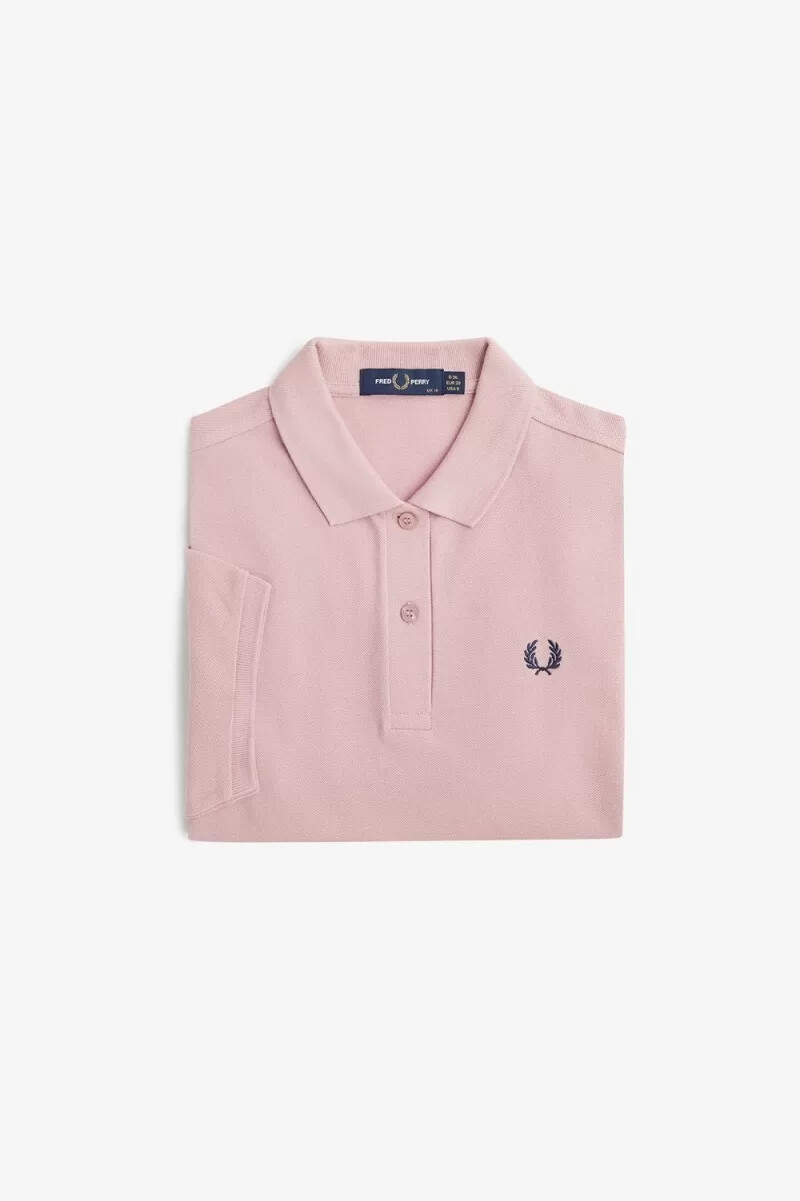 fred perry g6000 womens shirt dusty rose pink french navy