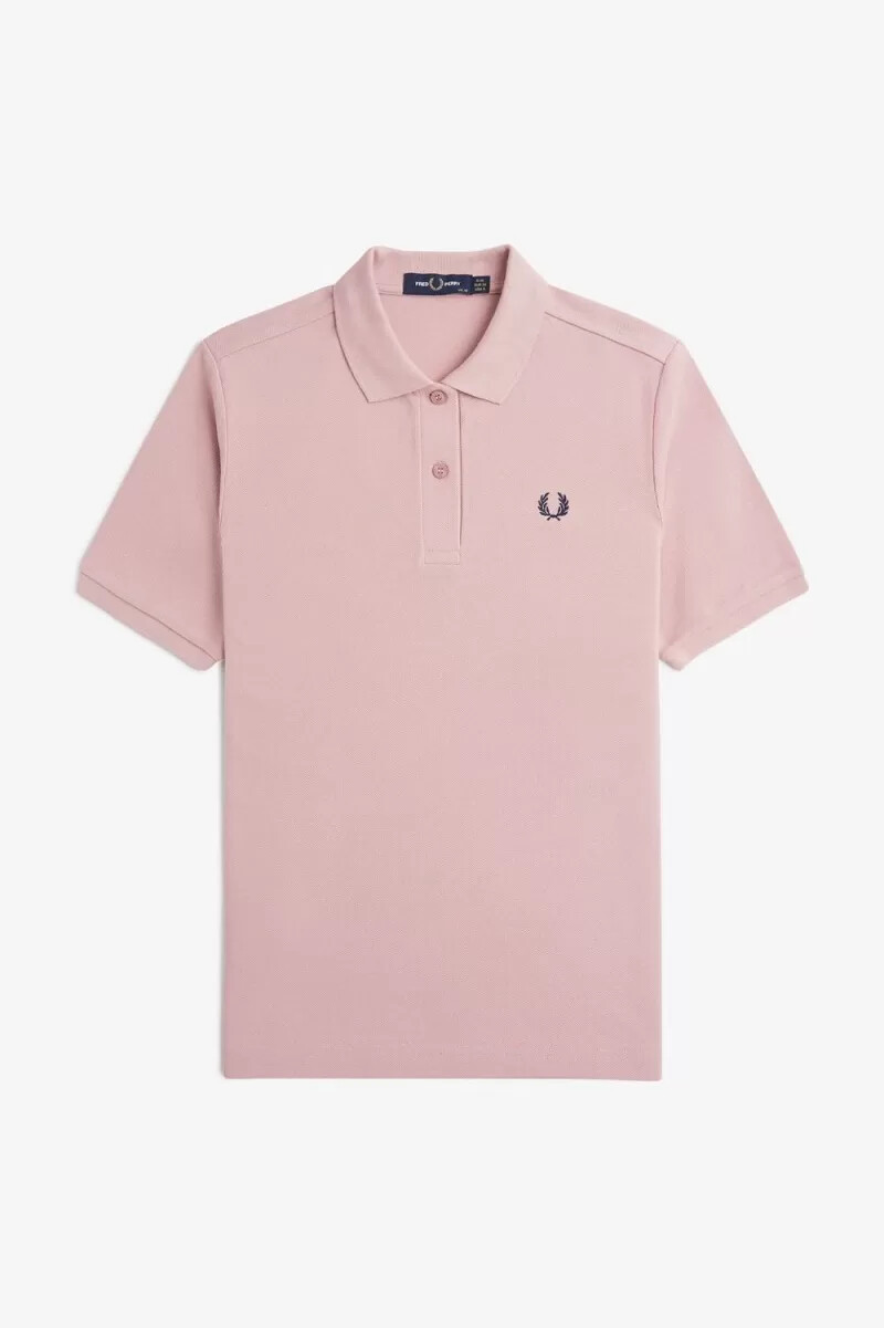 fred perry g6000 womens shirt dusty rose pink french navy