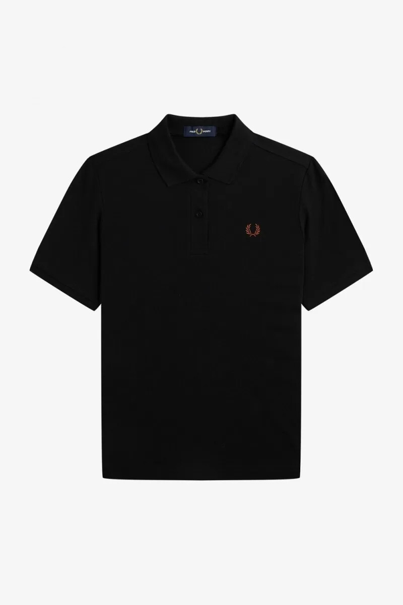 fred perry g6000 womens shirt black whisky brown