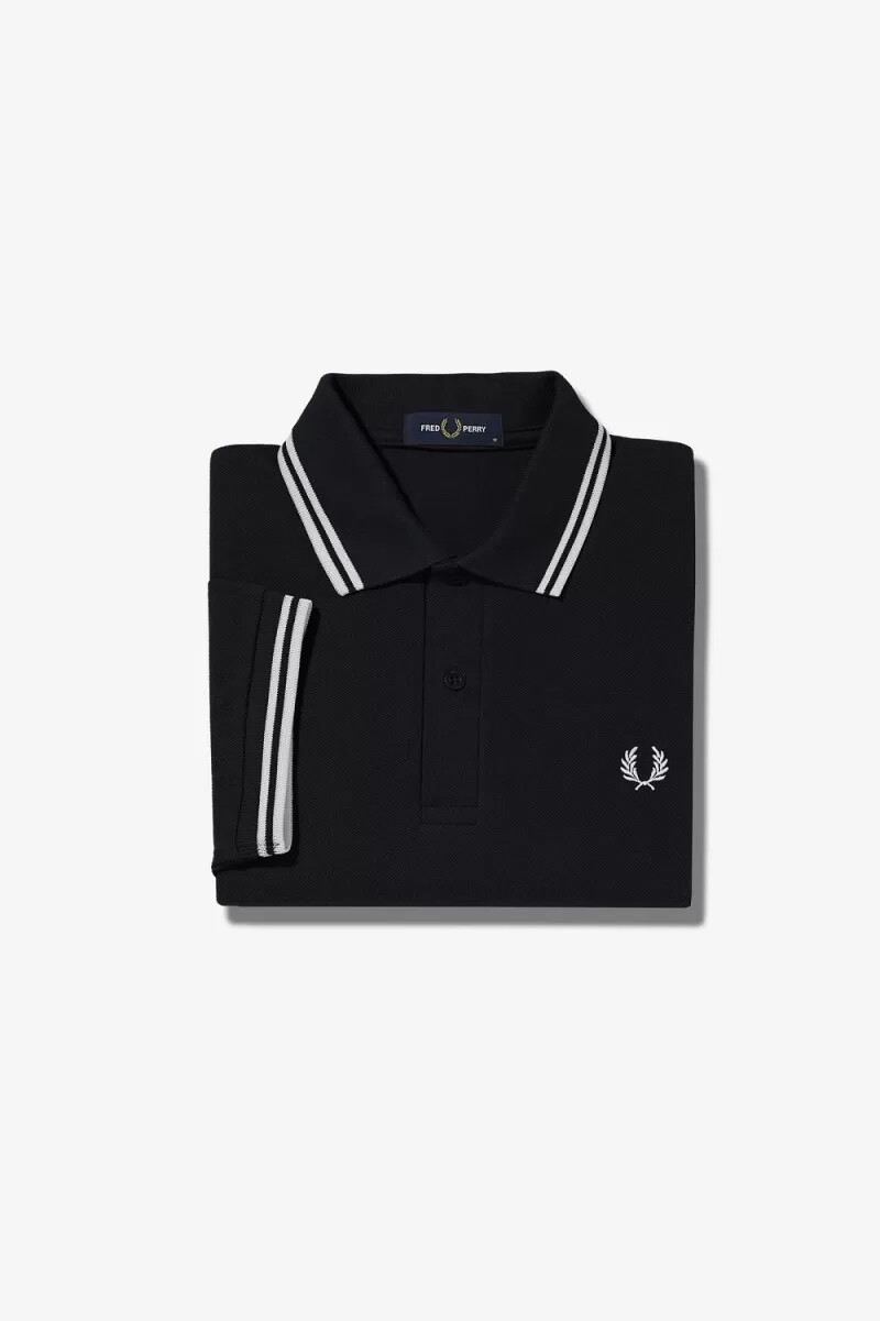 fred perry g3600 womens shirt black white